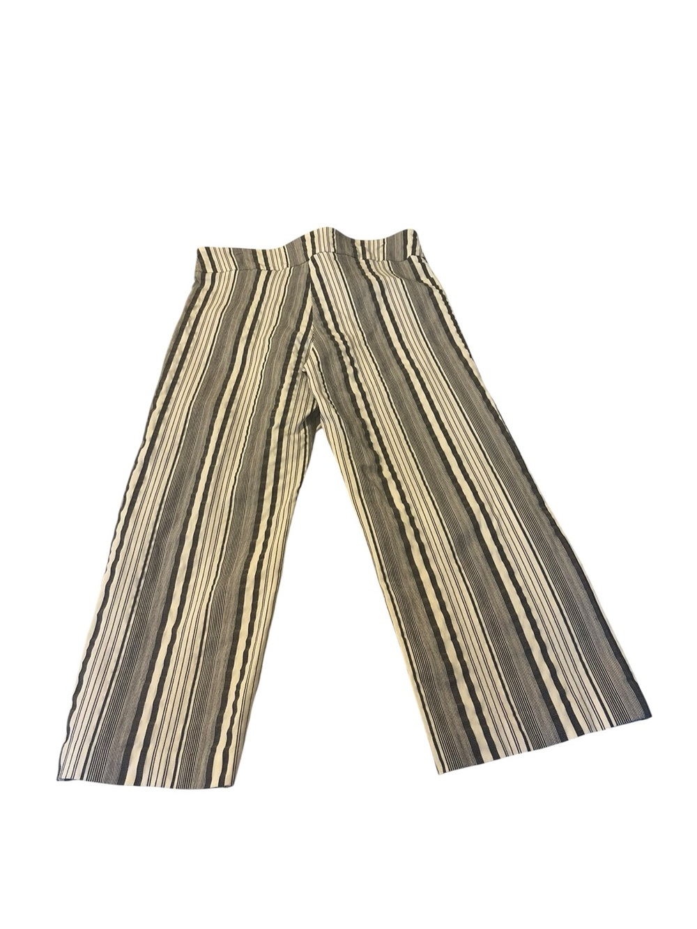 Estelle & Finn Striped Wide Leg Crop Pants, 10 Coastal Chic Resort Wear Preppy - Picture 6 of 7